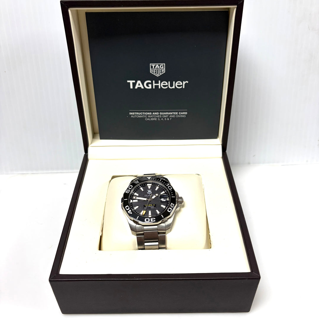 w031 TAG Heuer Aquaracer Swiss Calibre 5 Automatic Movement Wrist Watch WAY211A