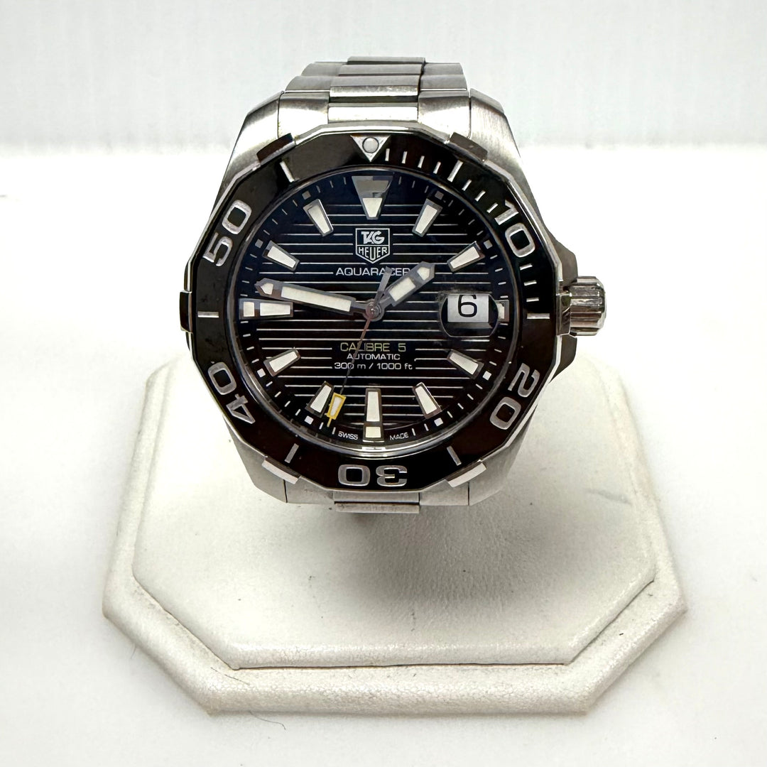 w031 TAG Heuer Aquaracer Swiss Calibre 5 Automatic Movement Wrist Watch WAY211A