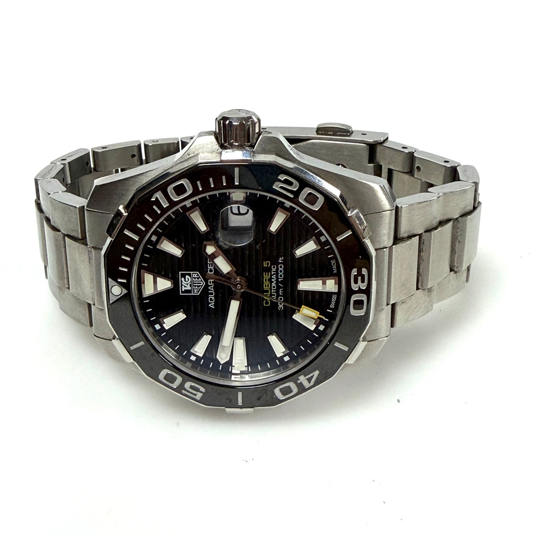 w031 TAG Heuer Aquaracer Swiss Calibre 5 Automatic Movement Wrist Watch WAY211A