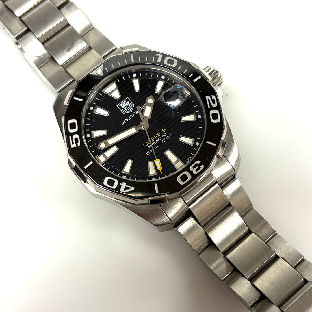 w031 TAG Heuer Aquaracer Swiss Calibre 5 Automatic Movement Wrist Watch WAY211A