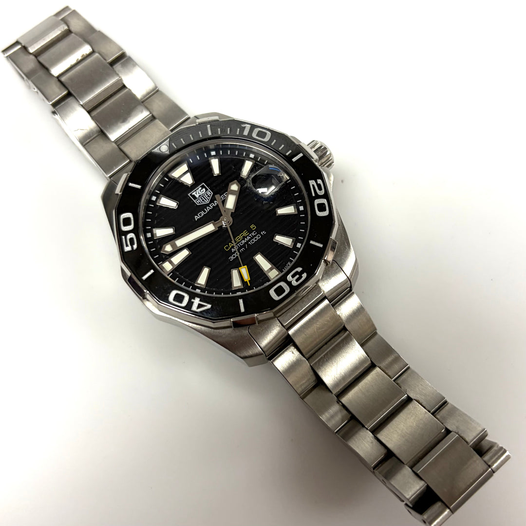 w031 TAG Heuer Aquaracer Swiss Calibre 5 Automatic Movement Wrist Watch WAY211A
