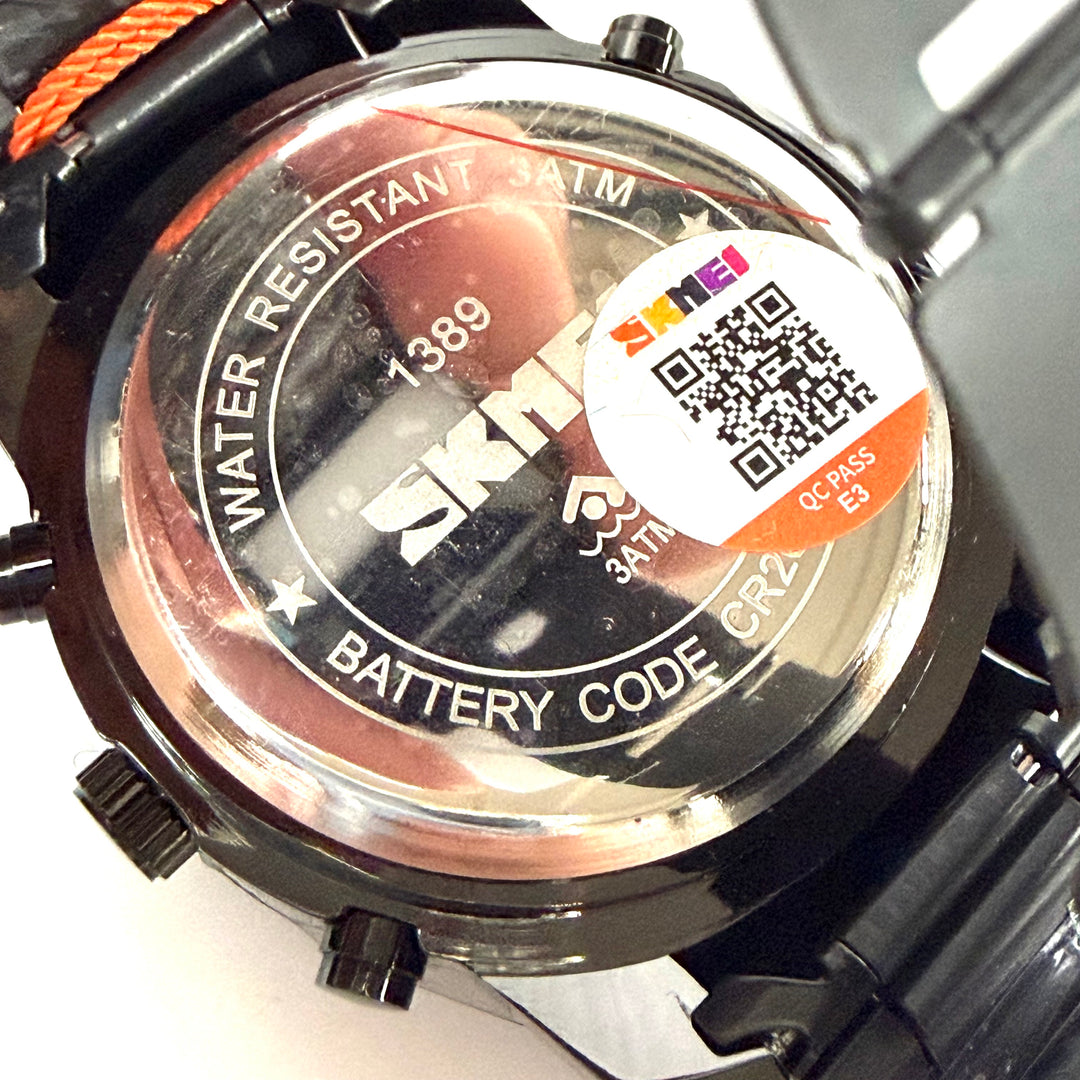 w036 SKMEI 1389 Dual Time Multi-Function Sports Men' Wrist Watch Stopwatch Timer