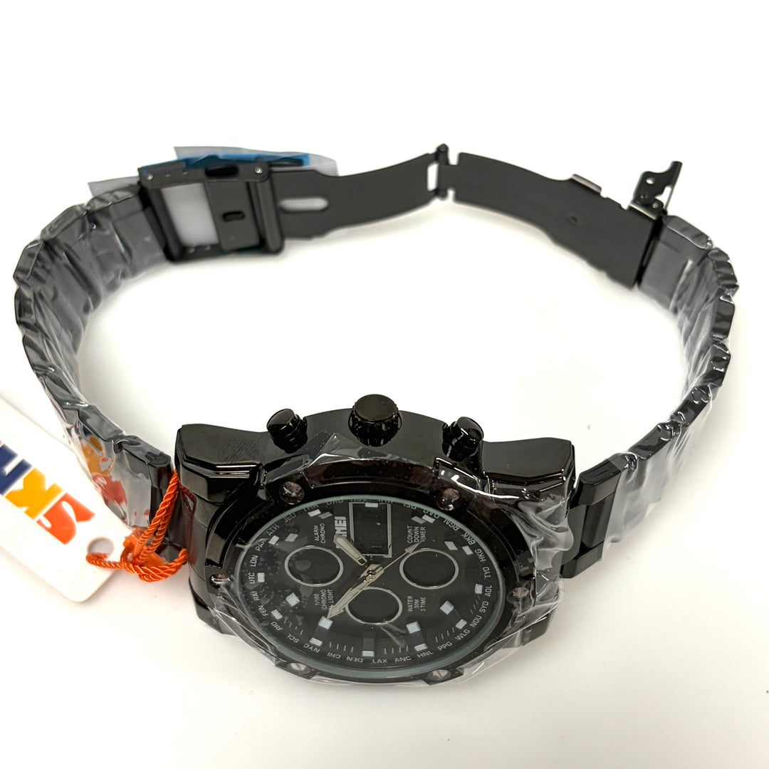 w036 SKMEI 1389 Dual Time Multi-Function Sports Men' Wrist Watch Stopwatch Timer