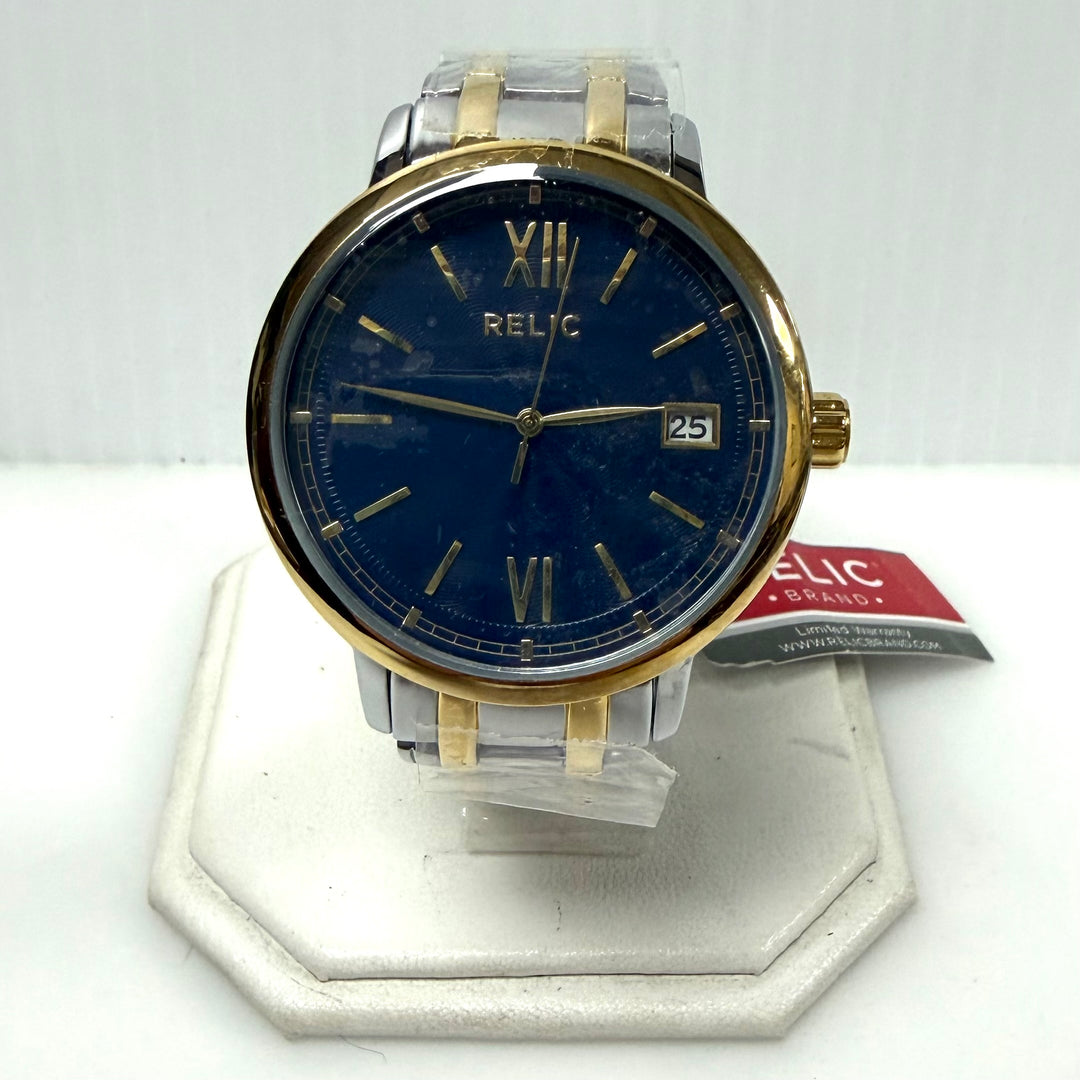 w039 Relic by Fossil Darrin Men's Two-Tone Stainless Steel Watch Model ZR7728