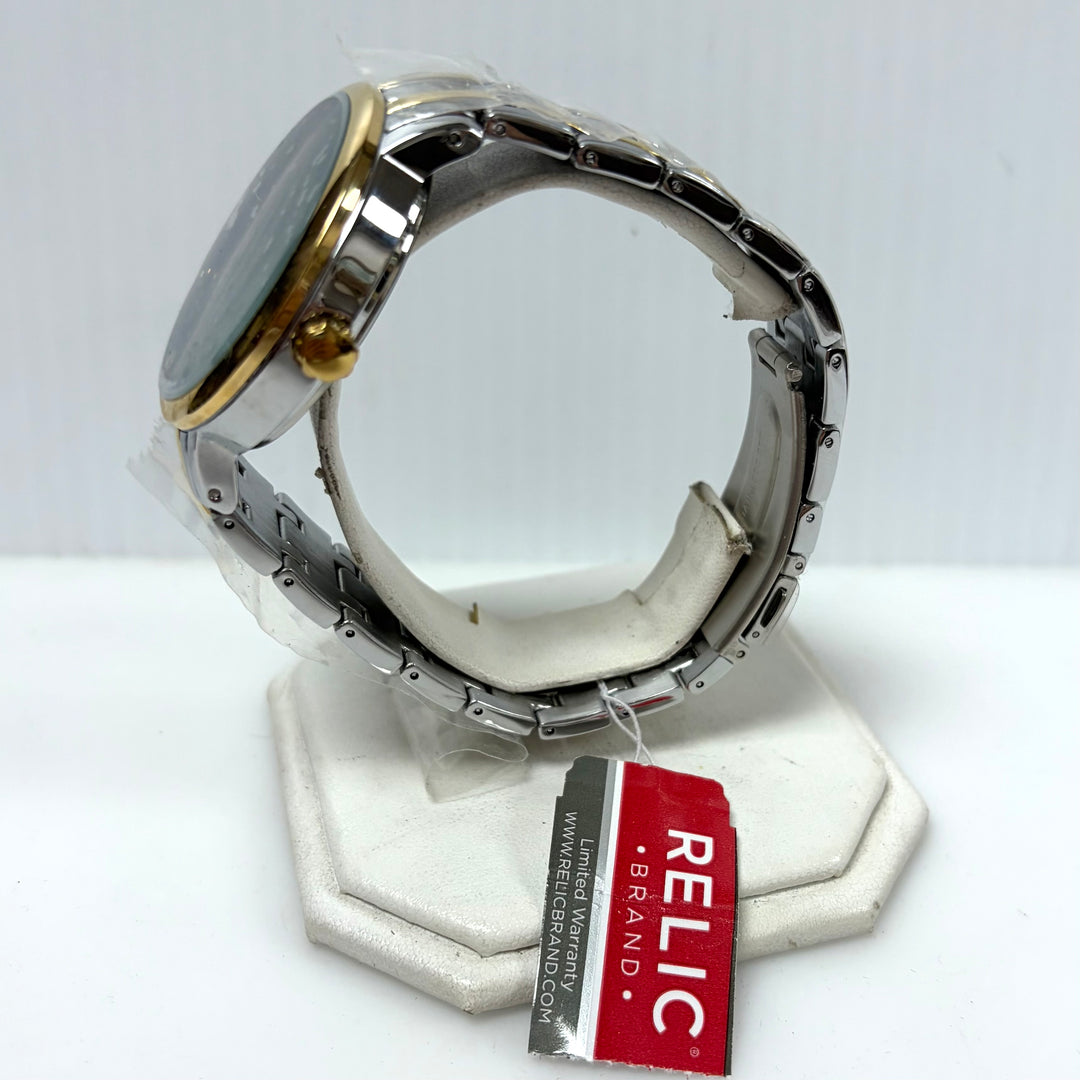 w039 Relic by Fossil Darrin Men's Two-Tone Stainless Steel Watch Model ZR7728