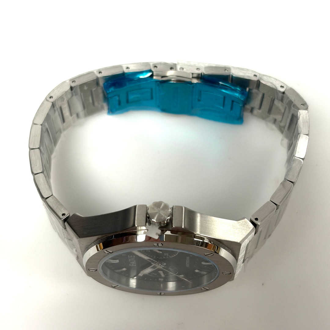 w042 The Icon Black stainless steel wrist watch from the brand FAIVE Myota Mov't