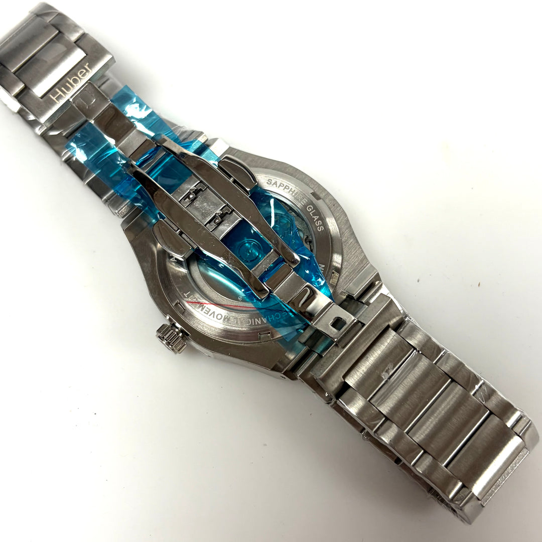 w044 Huber Novus GMT Stainless Steel Seiko NH34 Automatic Movement Wrist Watch