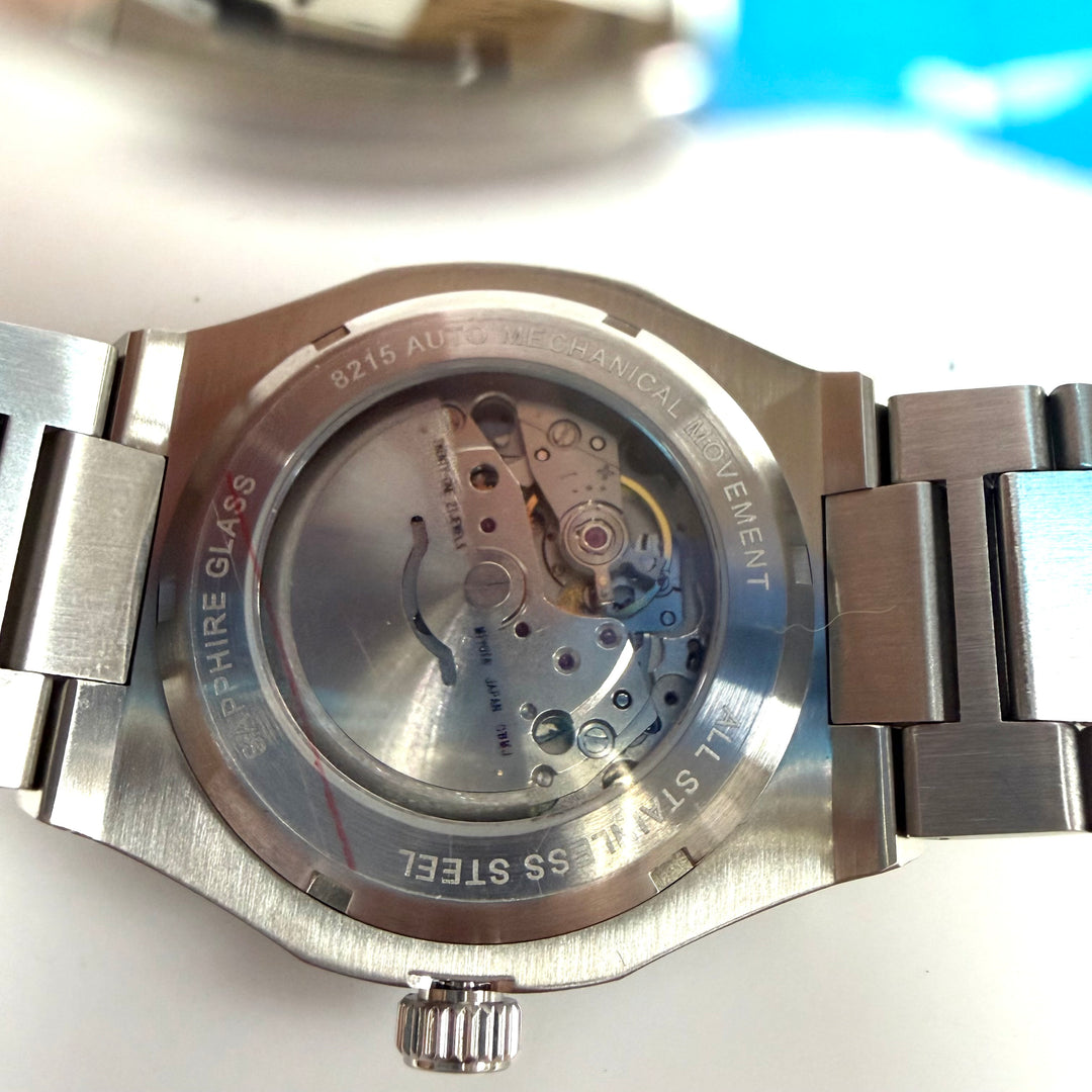 w045 Huber Royal Diver Azure Stainless Steel 8215 Automatic Men's Wrist Watch