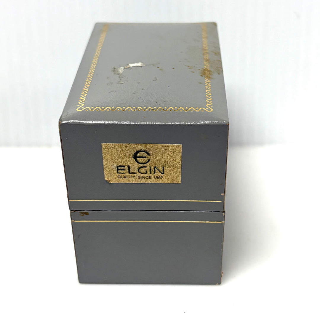w047 Vintage Elgin Diamond Quartz Tank-style Women's Wrist Watch Model EM846