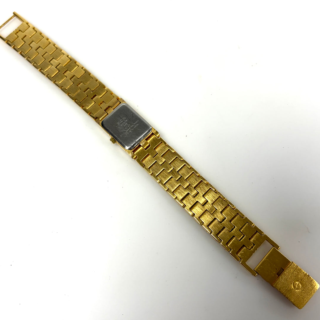 w047 Vintage Elgin Diamond Quartz Tank-style Women's Wrist Watch Model EM846