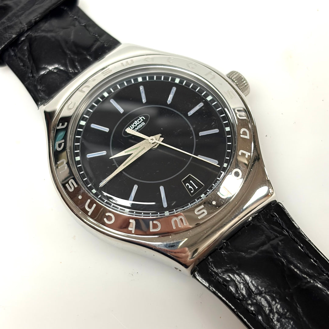 w048 Vintage Swatch Irony Automatic "Noir de Noir" YAS402 Swiss-made Wrist Watch