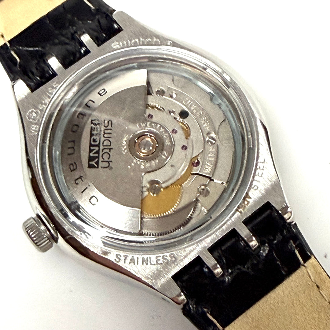 w048 Vintage Swatch Irony Automatic "Noir de Noir" YAS402 Swiss-made Wrist Watch