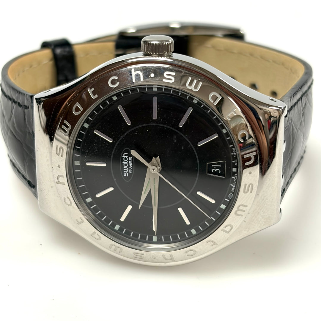 w048 Vintage Swatch Irony Automatic "Noir de Noir" YAS402 Swiss-made Wrist Watch