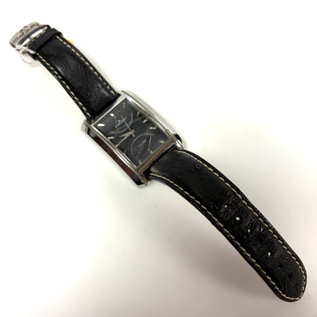 w049 Jacques Lemans Dual Time Stainless Tank-style Men' Wrist Watch Model 1-1243
