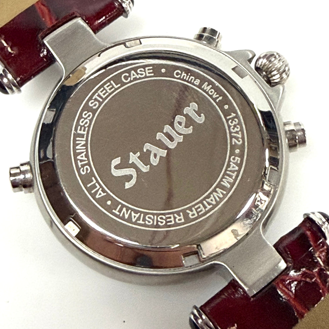 w051 Stauer Graves '33 Automatic Men' Wrist Watch Vintage-style Cream/ivory Dial