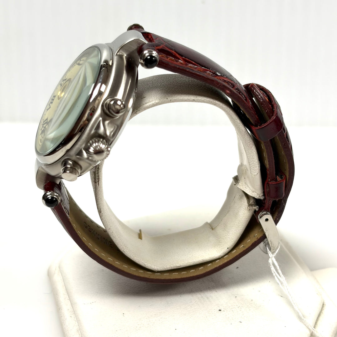 w051 Stauer Graves '33 Automatic Men' Wrist Watch Vintage-style Cream/ivory Dial