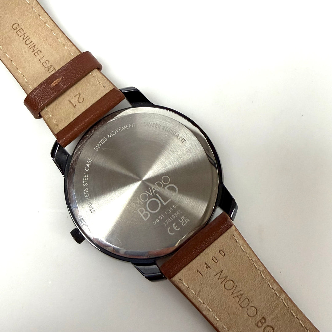 w053 Movado BOLD Thin Chronograph/Quartz Minimalist Museum Dial Layout Watch