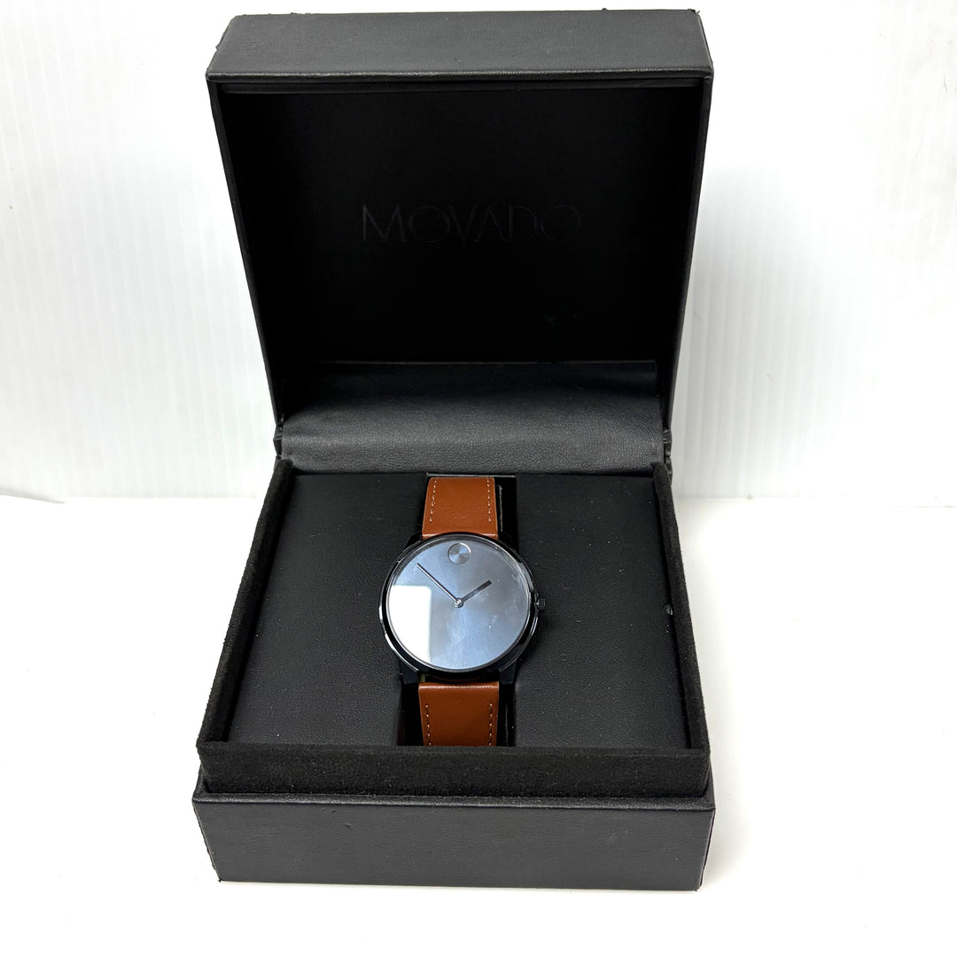 w053 Movado BOLD Thin Chronograph/Quartz Minimalist Museum Dial Layout Watch