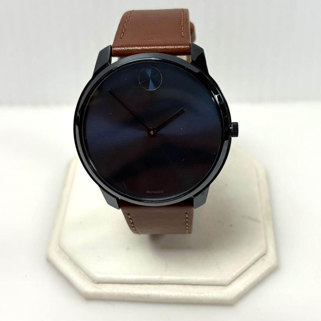 w053 Movado BOLD Thin Chronograph/Quartz Minimalist Museum Dial Layout Watch