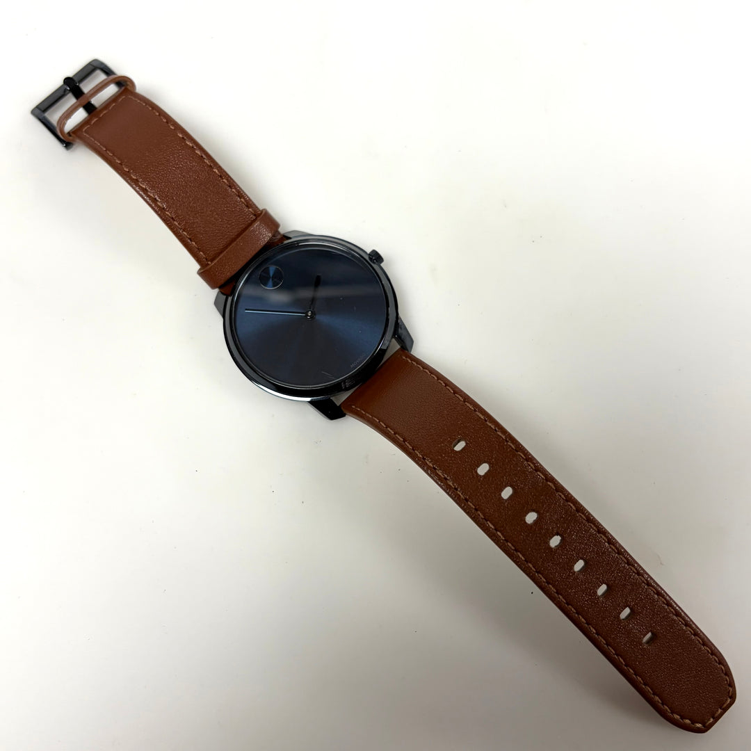 w053 Movado BOLD Thin Chronograph/Quartz Minimalist Museum Dial Layout Watch