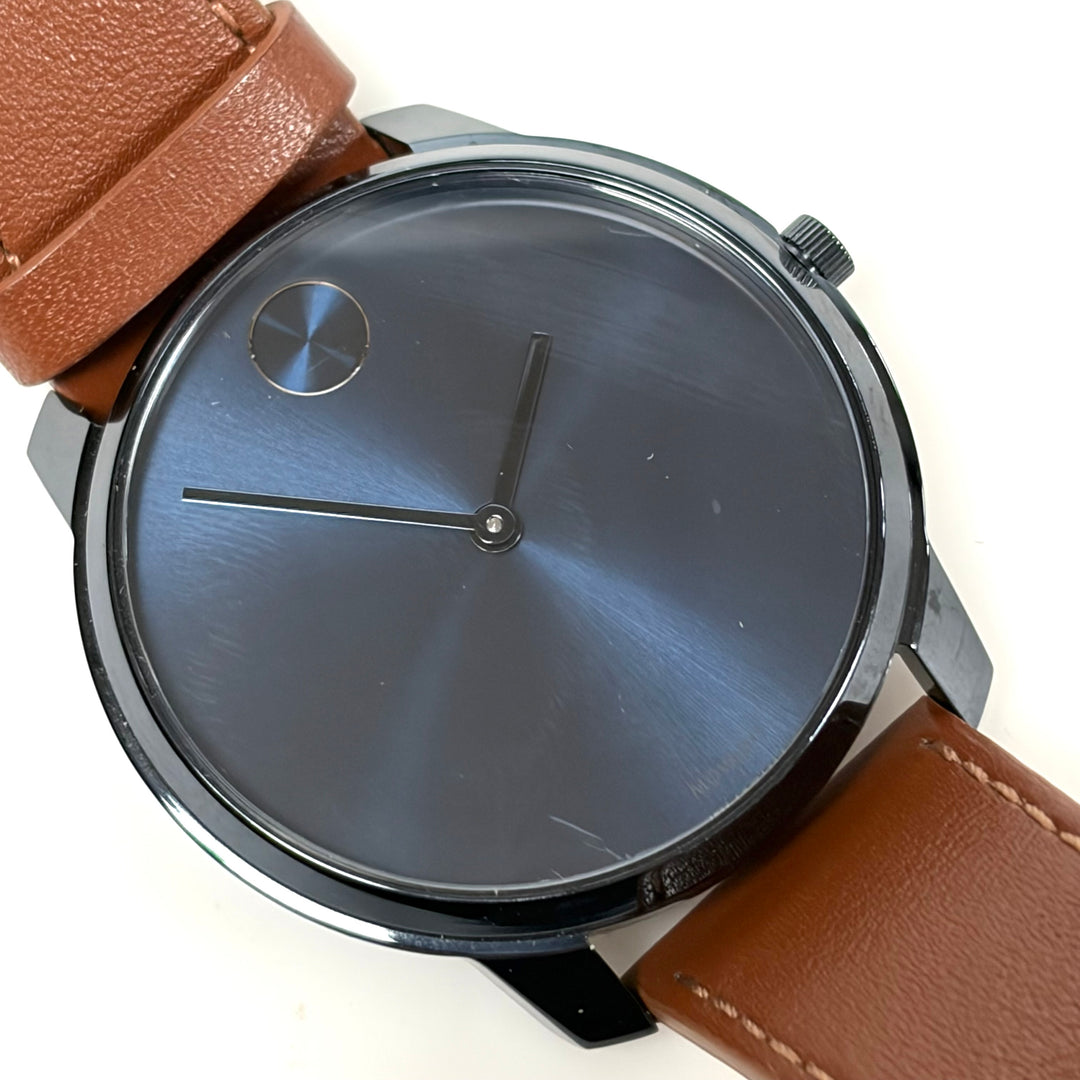 w053 Movado BOLD Thin Chronograph/Quartz Minimalist Museum Dial Layout Watch