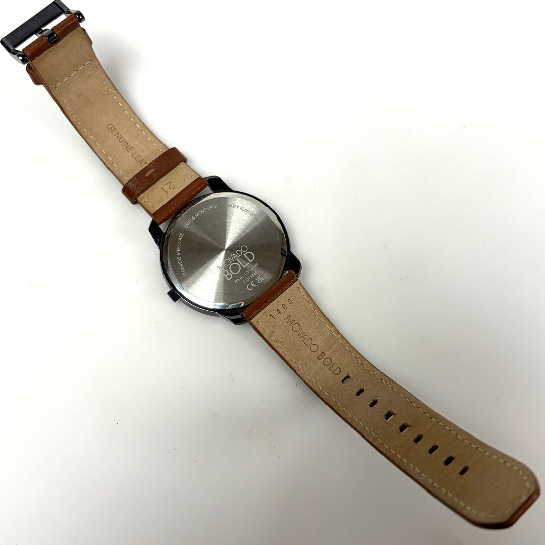 w053 Movado BOLD Thin Chronograph/Quartz Minimalist Museum Dial Layout Watch