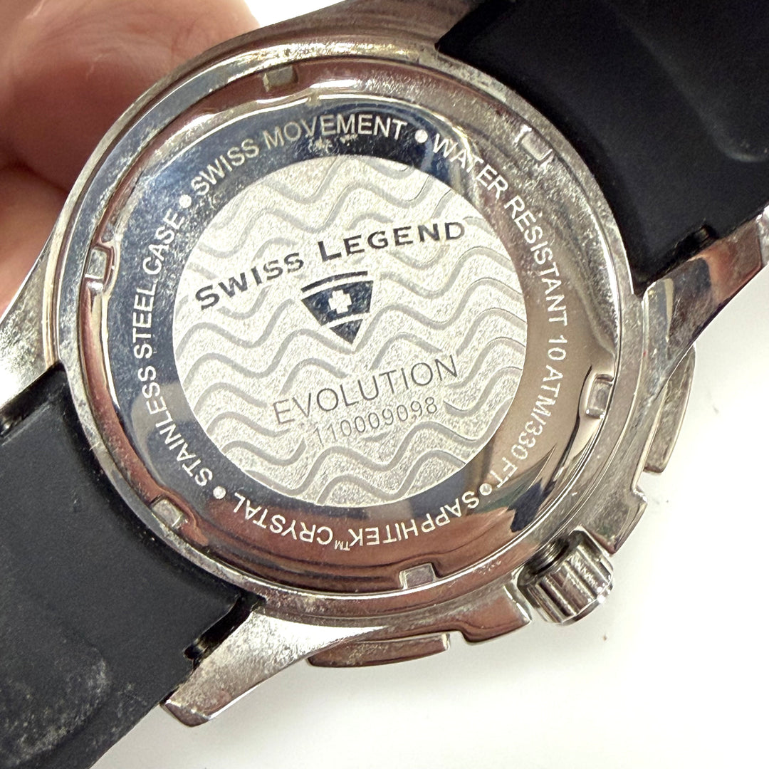 w054 Swiss Legend Evolution Chronograph Watch Heavy-textured Stainless Steel