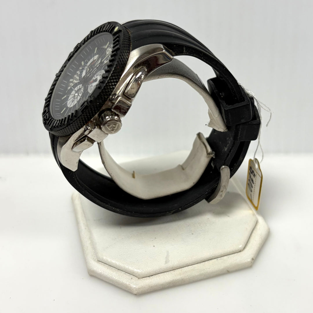 w054 Swiss Legend Evolution Chronograph Watch Heavy-textured Stainless Steel