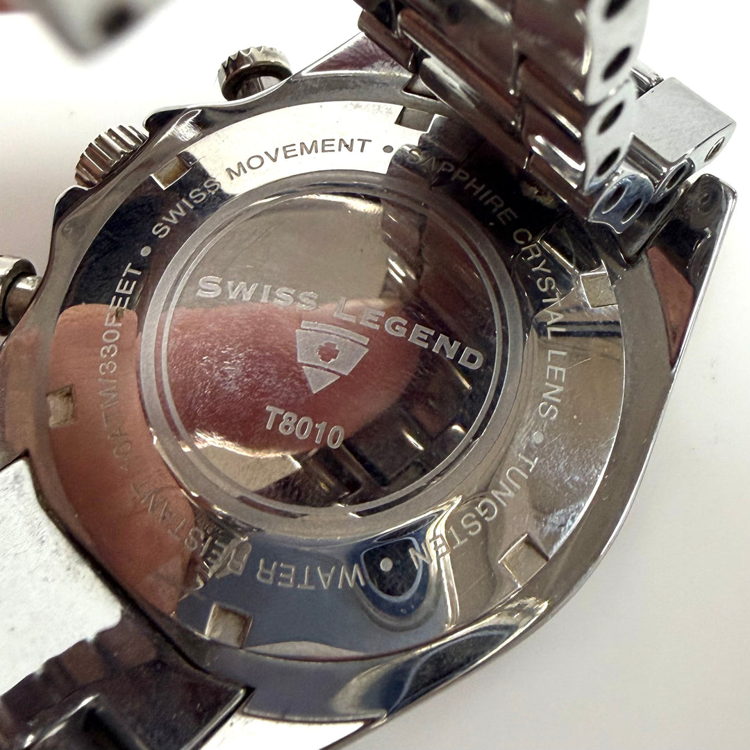 w055 Swiss Legend Tungsten Pro Chronograph Watch Solid Tungsten Case & Bracelet