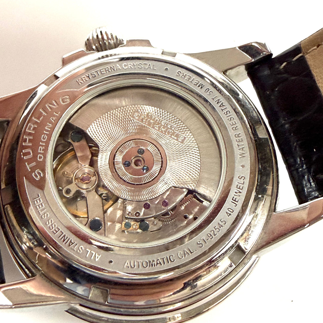 w058 Stührling Original Saturnalia DT 283 Automatic 45mm Men's Wrist Watch 5ATM
