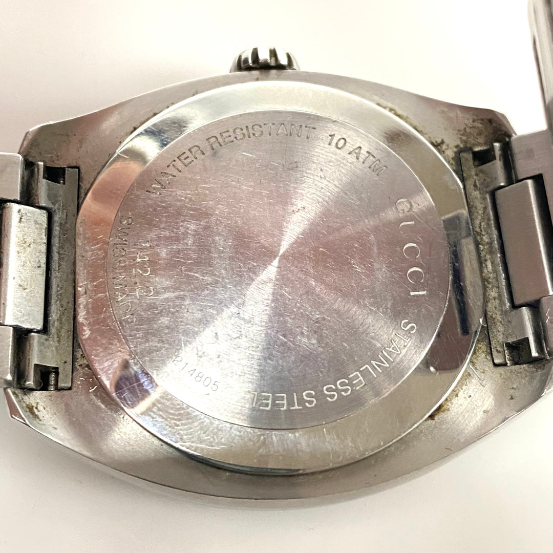 w066 Gucci GG2570 Blue Dial Men's Wrist Watch Series 142.2 Cushion-shaped St.stl