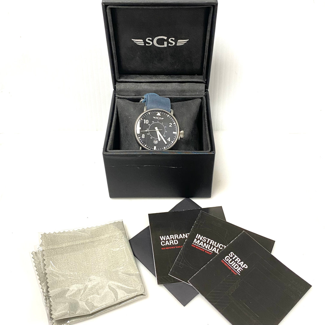 w067 SGS Eagle Automatic Pilot Men's Wrist Watch B-Uhr design Variant St. Steel