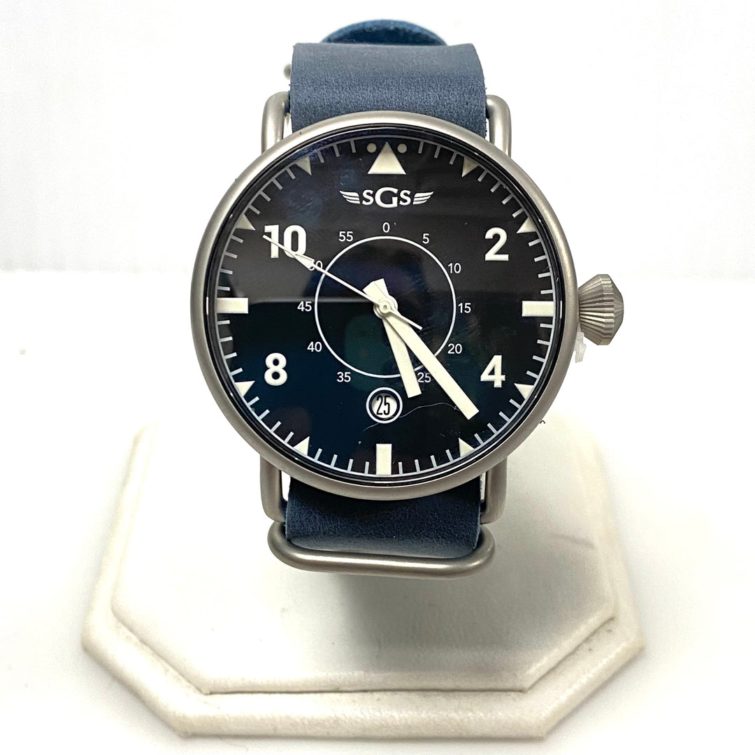 w067 SGS Eagle Automatic Pilot Men's Wrist Watch B-Uhr design Variant St. Steel