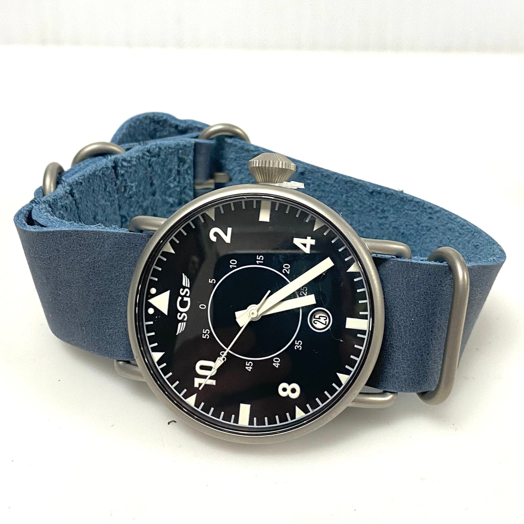 w067 SGS Eagle Automatic Pilot Men's Wrist Watch B-Uhr design Variant St. Steel