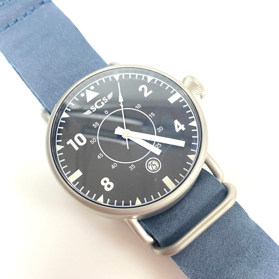 w067 SGS Eagle Automatic Pilot Men's Wrist Watch B-Uhr design Variant St. Steel