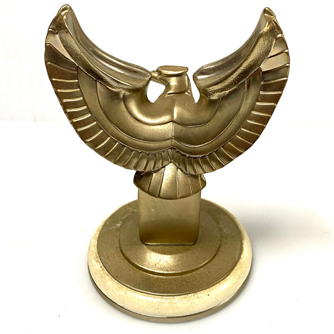 w075 Vintage Franklin Mint Harley-Davidson Superglide Collector's Pocket Watch &amp; Eagle Stand