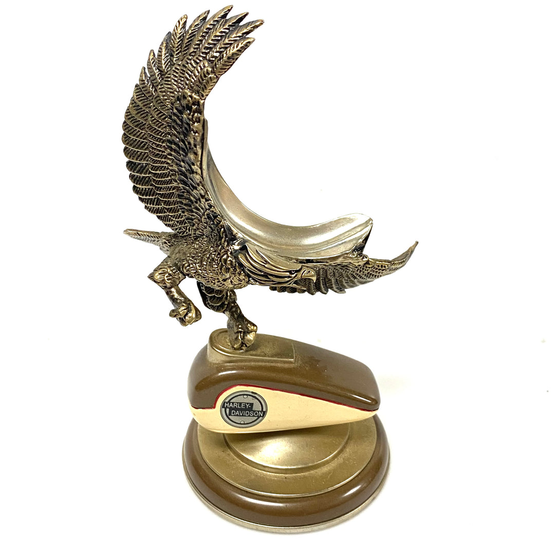 w076 Vintage Franklin Mint Harley-Davidson 1958 Duo-Glide Pocket Watch & Stand