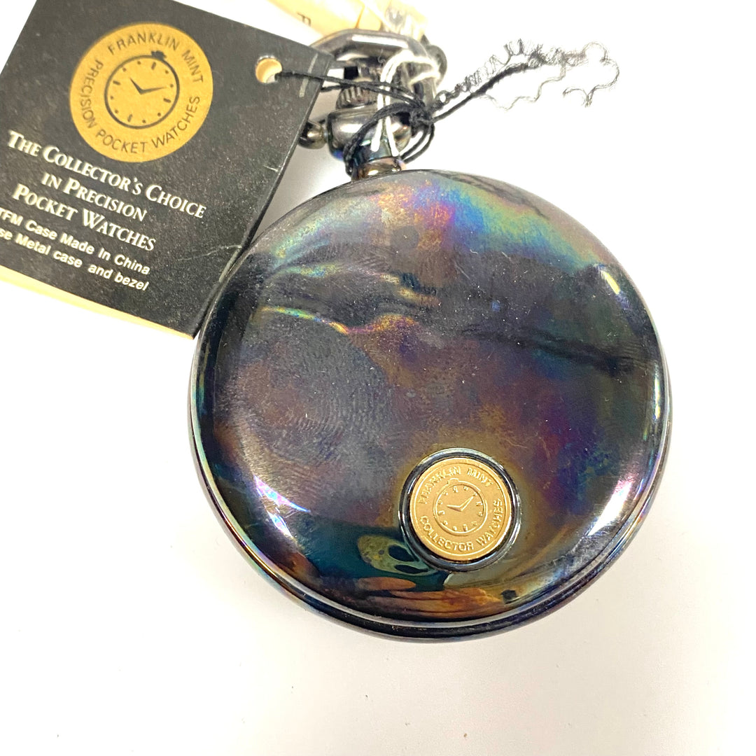 w079 Vintage 1998 Franklin Mint Harley-Davidson 1903 Single Pocket Watch & Stand