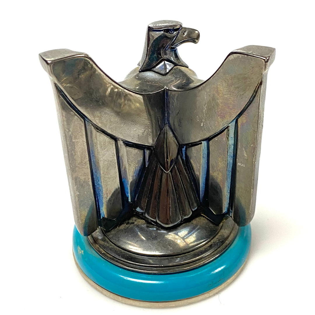 w080 Harley-Davidson 1998 Franklin Mint "Road King" Precision Pocket Watch & Eagle Stand