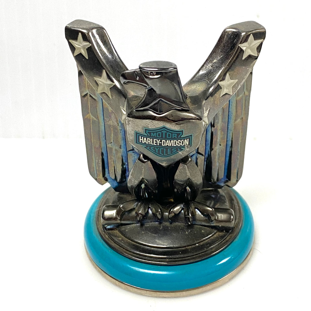 w080 Harley-Davidson 1998 Franklin Mint "Road King" Precision Pocket Watch & Eagle Stand