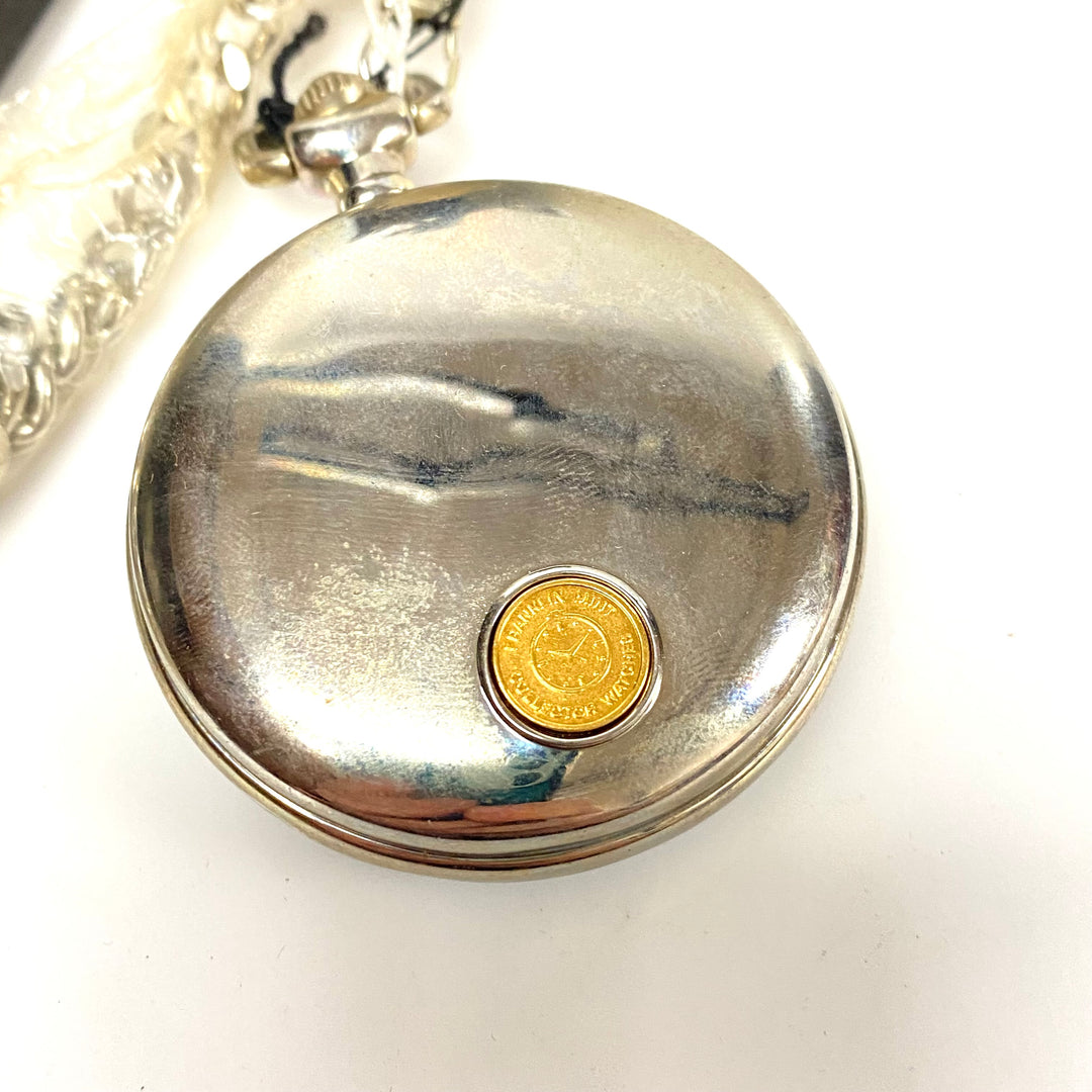 w080 Harley-Davidson 1998 Franklin Mint "Road King" Precision Pocket Watch & Eagle Stand