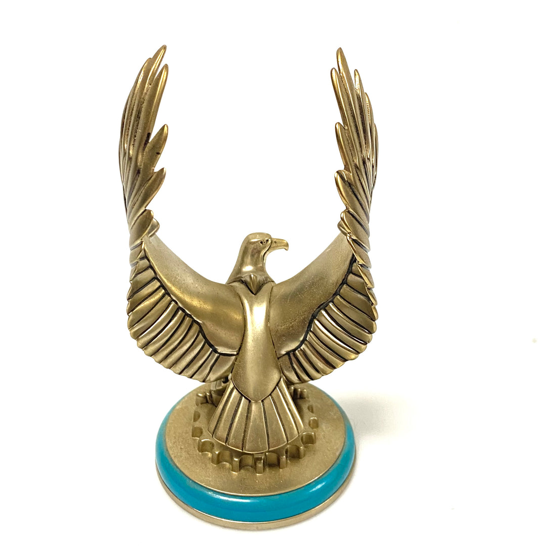 w081 Vintage Franklin Mint Harley-Davidson 1949 Hydra-Glide Collectible Pocket Watch & Eagle Stand