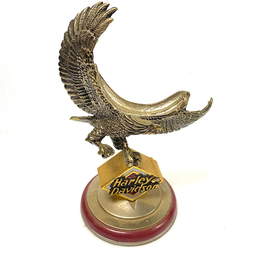 w082 Vintage 1998 Franklin Mint Harley-Davidson "Electra Glide" Precision Pocket Watch with Eagle Stand