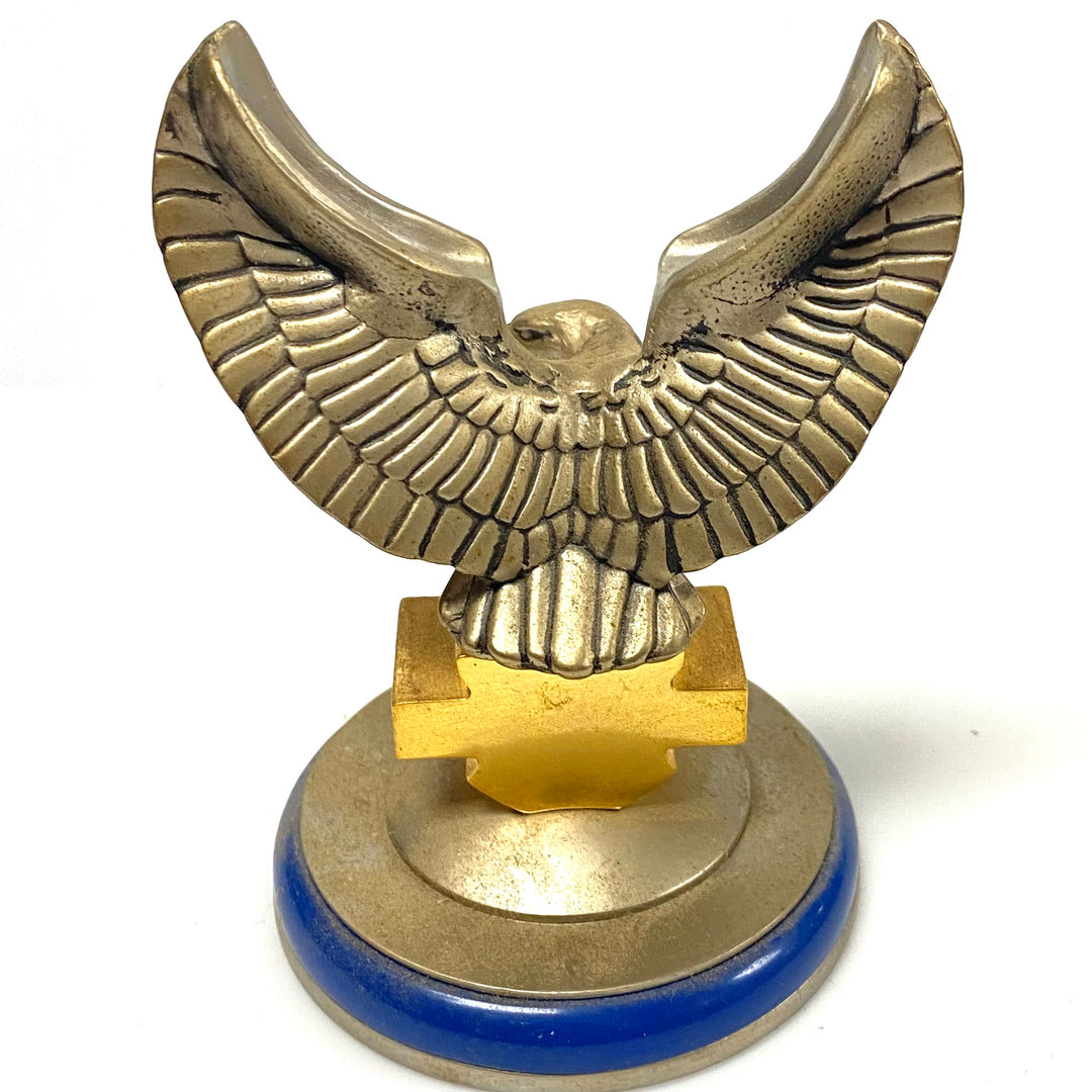 w084 Vintage 1998 Franklin Mint Harley-Davidson "The Ultimate Chopper" Pocket Watch & Eagle Stand