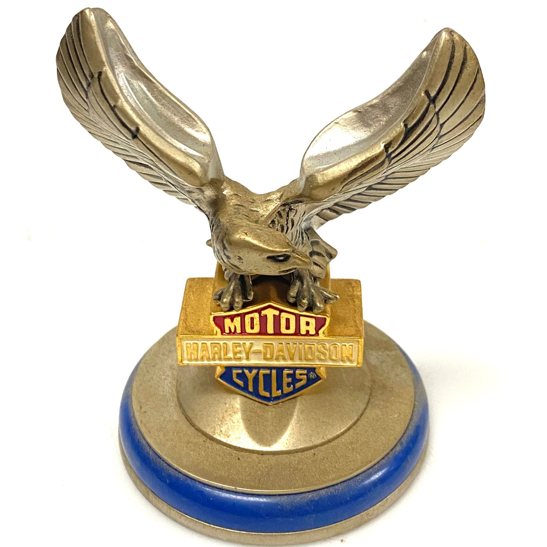 w084 Vintage 1998 Franklin Mint Harley-Davidson "The Ultimate Chopper" Pocket Watch & Eagle Stand