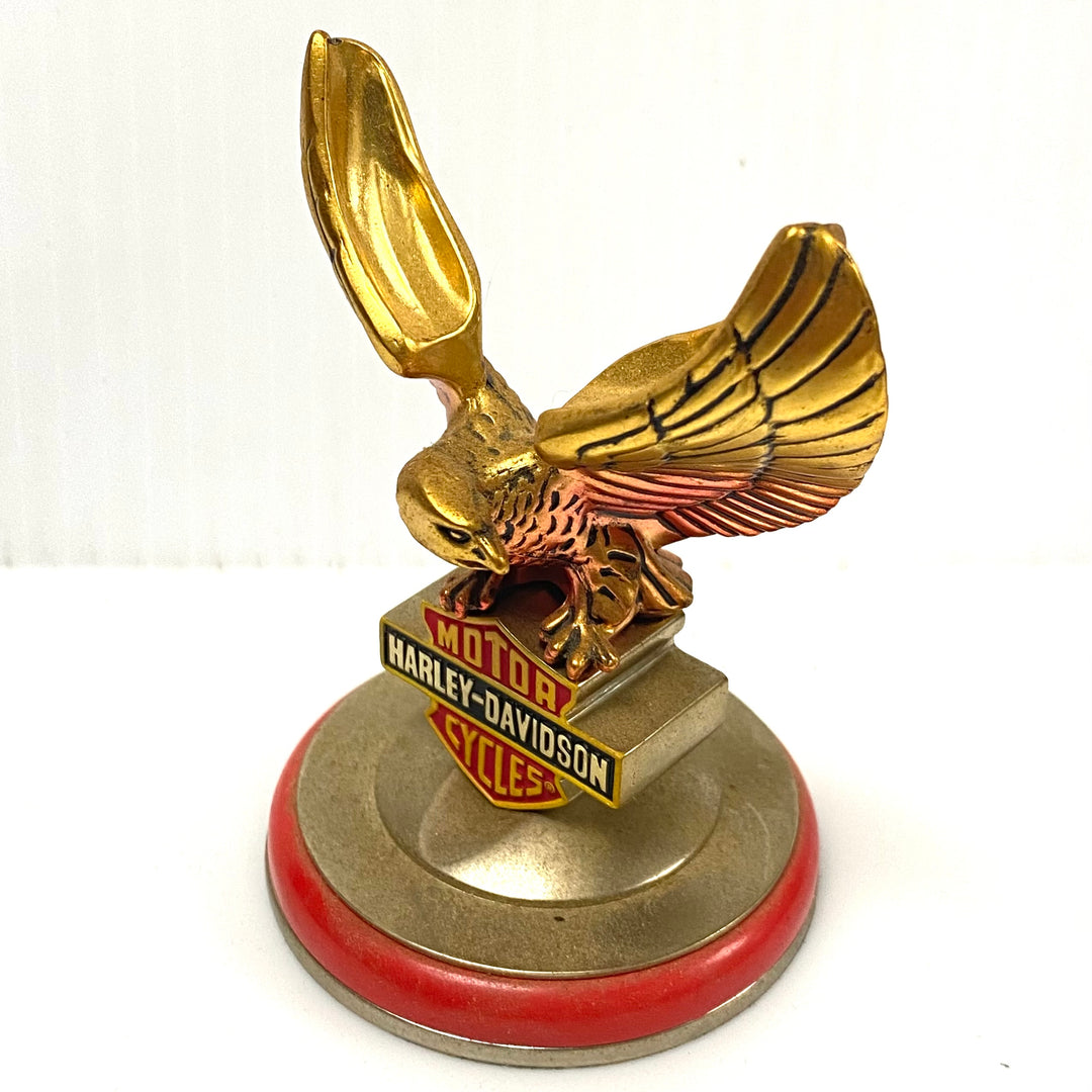 W085 Vintage 1998 Franklin Mint Harley-Davidson "Billy Bike" Chopper Precision Pocket Watch & Eagle Stand