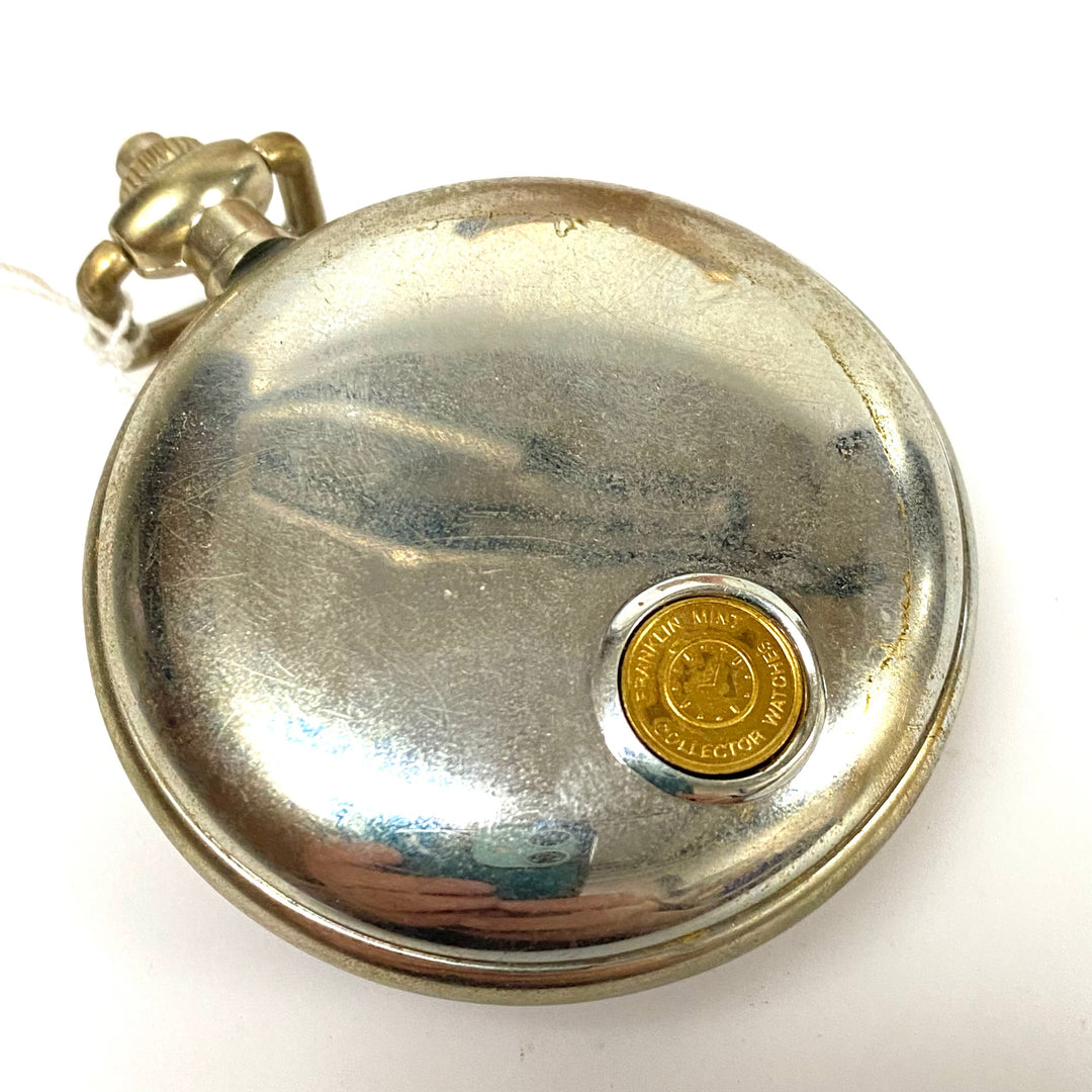 W085 Vintage 1998 Franklin Mint Harley-Davidson "Billy Bike" Chopper Precision Pocket Watch & Eagle Stand