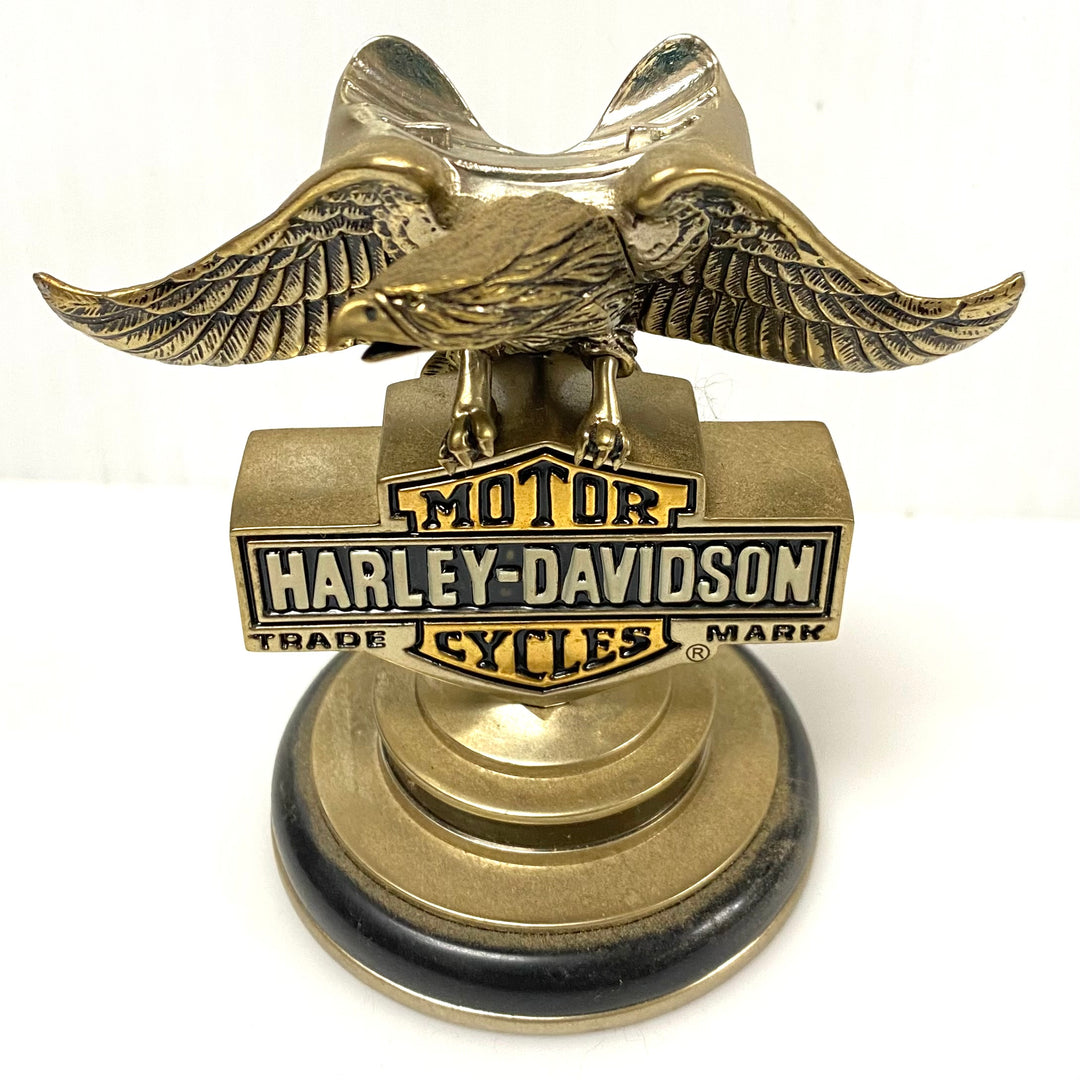 w088 Vintage Franklin Mint Harley-Davidson Collector's Pocket Watch &Eagle Stand