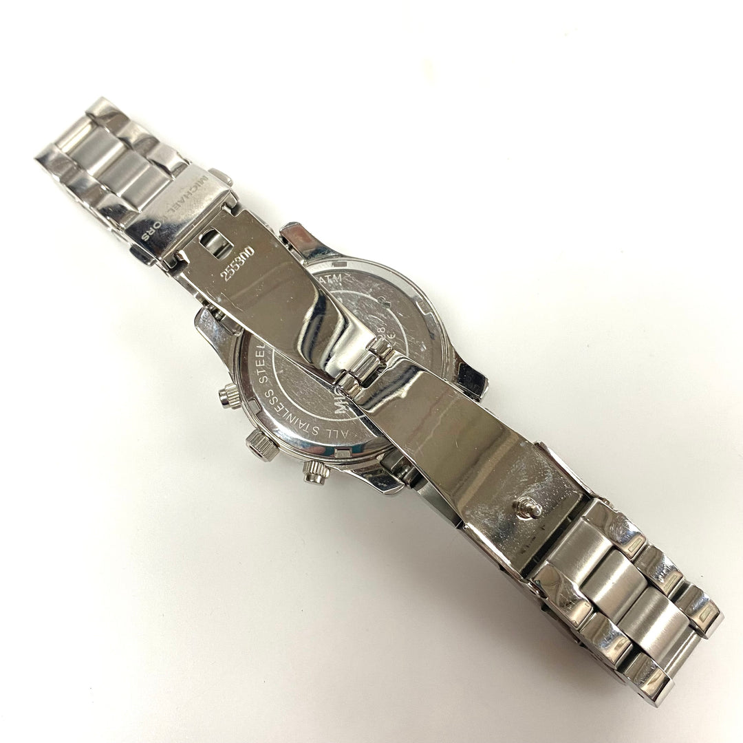 w090 Michael Kors Runway Chronograph Stainless Steel Wrist Watch Model MK5428