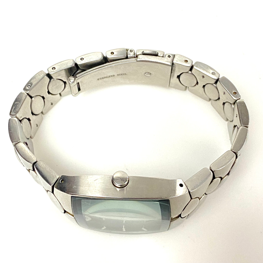 w091 Vintage Fossil Arkitekt Stainless Steel Men' Wrist Watch Barrel-shaped Case
